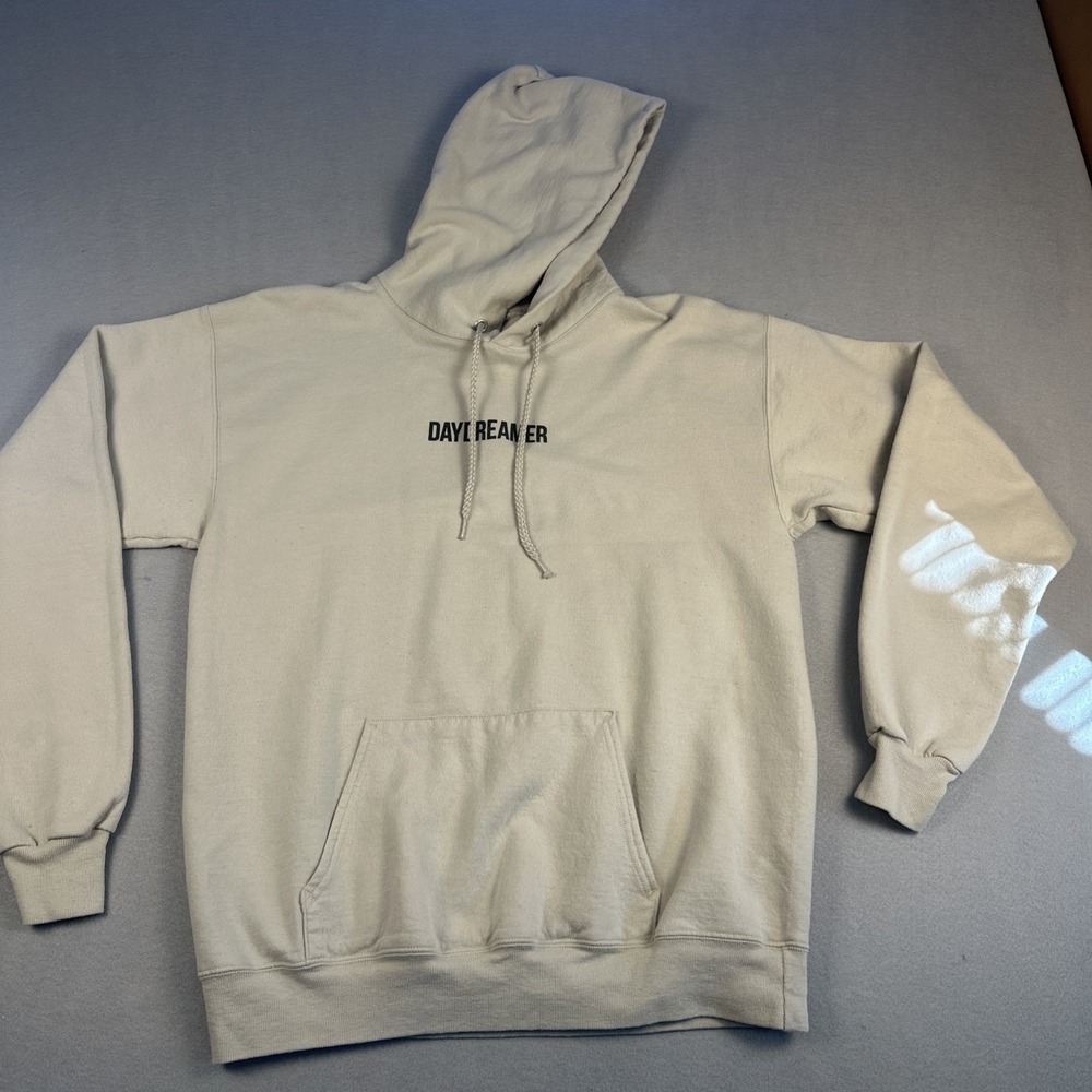 Artist Union Clothing Co Hoodie Mens Medium Beige Daydreamer Graphic Pullover